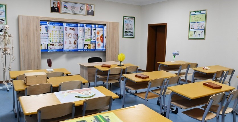 Şamaxıda Çarhan kənd orta məktəbinin yeni binasının açılışı olub